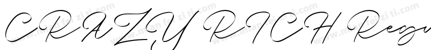 CRAZY RICH Regular字体转换